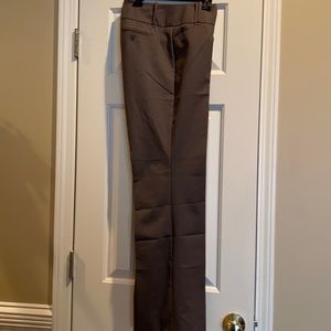 Straight pants in natural wheat color